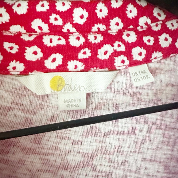 Boden Jersey Mini Dress Women's Size 10 Red White - Picture 8 of 11